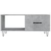 Mesa De Centro Madera Contrachapada Gris Hormigón 90x50x40 Cm