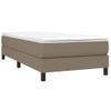 Estructura De Cama Box Spring Tela Gris Taupe 90x190 Cm