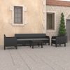 Set De Muebles De Jardín 4 Piezas Cojines Pp Ratán Gris Antracita