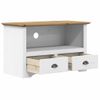 Mueble De Tv Con 2 Cajones Bodo Madera Pino Marrón 91x43x56 Cm