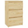 Mesita De Noche Madera Maciza De Pino 40x29,5x64 Cm