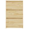 Mesita De Noche Madera Maciza De Pino 40x29,5x64 Cm