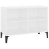 Mueble De Tv Con Patas De Metal Blanco 69,5x30x50 Cm