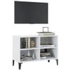 Mueble De Tv Con Patas De Metal Blanco 69,5x30x50 Cm