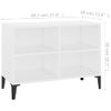 Mueble De Tv Con Patas De Metal Blanco 69,5x30x50 Cm