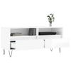 Mueble De Tv Madera Contrachapada Blanco Brillo 100x34,5x44,5cm