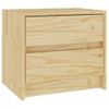 Mesita De Noche Madera Maciza De Pino 40x30,5x35,5 Cm