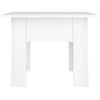 Mesa De Centro Madera Contrachapada Blanco 55x55x42 Cm