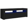 Mueble De Tv Con Luces Led Negro 120x35x40 Cm