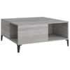 Mesa De Centro Madera Contrachapada Gris Sonoma 80x80x36,5 Cm