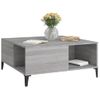 Mesa De Centro Madera Contrachapada Gris Sonoma 80x80x36,5 Cm