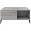 Mesa De Centro Madera Contrachapada Gris Sonoma 80x80x36,5 Cm