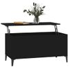 Mesa De Centro Madera Contrachapada Negro 90x44,5x45 Cm