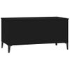 Mesa De Centro Madera Contrachapada Negro 90x44,5x45 Cm