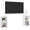 Muebles Para Tv 2 Unidades Madera Contrachapada Blanco 72x35x36,5 Cm