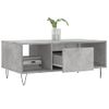 Mesa De Centro Madera Contrachapada Gris Hormigón 90x50x36,5 Cm