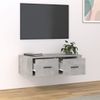 Mueble De Tv Colgante Madera Gris Hormigón 80x36x25 Cm