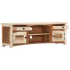 Mueble Para Tv De Madera Maciza Reciclada 120x30x40 Cm