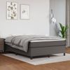 Estructura De Cama Box Spring Cuero Sintético Gris 140x200 Cm