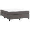 Estructura De Cama Box Spring Cuero Sintético Gris 140x200 Cm