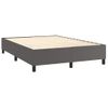 Estructura De Cama Box Spring Cuero Sintético Gris 140x200 Cm