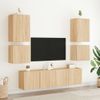 Muebles De Tv De Pared 6 Piezas Madera De Ingeniería Roble Sonoma