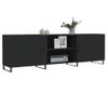 Mueble Para Tv Madera De Ingeniería Negro 150x30x50 Cm