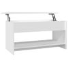 Mesa De Centro Madera Contrachapada Blanco 102x50x52,5 Cm