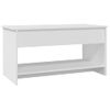 Mesa De Centro Madera Contrachapada Blanco 102x50x52,5 Cm