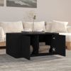 Mesa De Centro Madera Contrachapada Negro 80x50x36 Cm