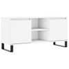 Mueble De Tv Madera De Ingeniería Blanco 104x35x50 Cm