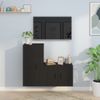 Set De Muebles Para Tv 2 Piezas Madera Contrachapada Negro