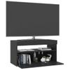 Mueble De Tv Con Luces Led Negro 75x35x40 Cm