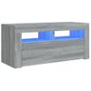 Mueble De Tv Con Luces Led Gris Sonoma 90x35x40 Cm