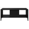 Mesa De Centro Madera Contrachapada Negro 90x50x36,5 Cm