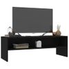 Mueble Para Tv Madera Contrachapada Negro 120x40x40 Cm