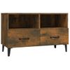 Mueble Para Tv Madera Contrachapada Roble Ahumado 80x36x50 Cm