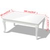 Mesa De Centro 100 X 60 X 42 Blanco Brillante