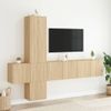 Muebles De Tv De Pared 5 Piezas Madera De Ingeniería Roble Sonoma