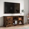 Mueble De Tv Madera Contrachapada Roble Ahumado 102x35,5x47,5cm