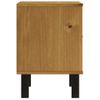 Mesita De Noche Flam Madera Maciza De Pino 40x35x50 Cm