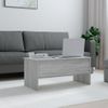 Mesa De Centro Madera Contrachapada Gris Sonoma 102x50,5x46,5cm