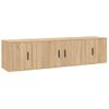 Set De Muebles Para Tv 3 Piezas Madera Contrachapada Roble Sonoma