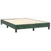 Cama Box Spring Colchón Y Led Terciopelo Verde Oscuro 140x200cm