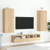 Muebles De Tv De Pared 5 Piezas Madera De Ingeniería Roble Sonoma