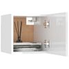 Mueble De Pared Para Tv Blanco Con Brillo 30,5x30x30 Cm