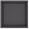 Mueble De Pared Tv Madera Contrachapada Gris Brillo 102x35x35cm