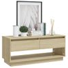 Mueble Para Tv Madera Contrachapada Roble Sonoma 102x41x44 Cm