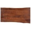 Mesa De Centro Borde Natural Madera Maciza Acacia 115x60x40 Cm