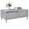 Mesa De Centro Madera Contrachapada Gris Hormigón 90x50x36,5 Cm